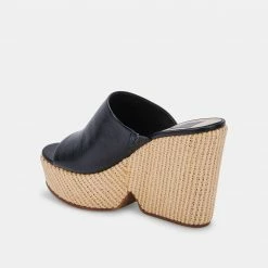 DOLCEVITA GILMA WEDGES BLACK LEATHER