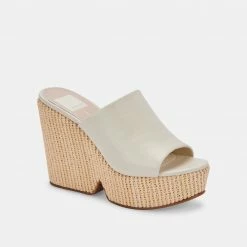DOLCEVITA GILMA WEDGES IVORY LEATHER