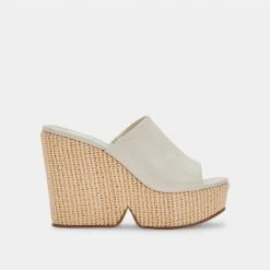 DOLCEVITA GILMA WEDGES IVORY LEATHER