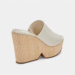 DOLCEVITA GILMA WEDGES IVORY LEATHER