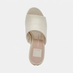 DOLCEVITA GILMA WEDGES IVORY LEATHER