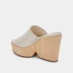 DOLCEVITA GILMA WEDGES IVORY LEATHER