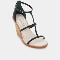 DOLCEVITA JEANA WEDGES BLACK LEATHER