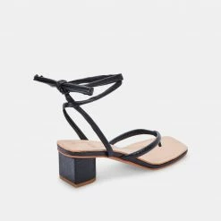 DOLCEVITA JORRY HEELS BLACK EMBOSSED STELLA