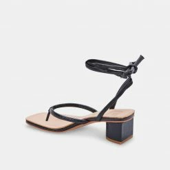 DOLCEVITA JORRY HEELS BLACK EMBOSSED STELLA