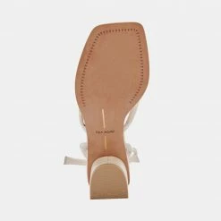 DOLCEVITA SANDALS JORRY HEELS CREAM EMBOSSED STELLA
