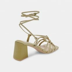 DOLCEVITA KASH SANDALS GREEN NUBUCK