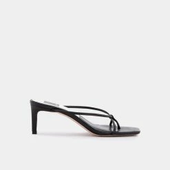 Recurate RESALE Kelsey DiPrima's KAYDEN HEELS IN BLACK LEATHER - Re:vita