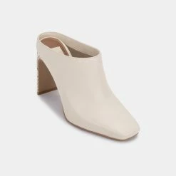 Recurate KIRRA MULES IVORY LEATHER - Re:vita RESALE