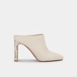 Recurate KIRRA MULES IVORY LEATHER - Re:vita RESALE