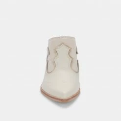 DOLCEVITA LARS MULES IVORY NUBUCK MULES & CLOGS