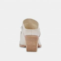 DOLCEVITA LARS MULES IVORY NUBUCK MULES & CLOGS