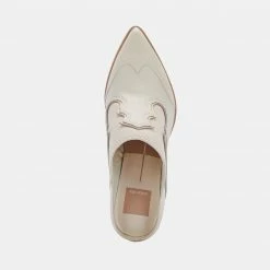 DOLCEVITA LARS MULES IVORY NUBUCK MULES & CLOGS