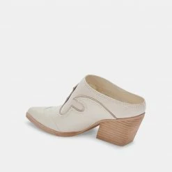 DOLCEVITA LARS MULES IVORY NUBUCK MULES & CLOGS