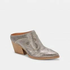 DOLCEVITA LARS MULES IN SILVER MULES & CLOGS