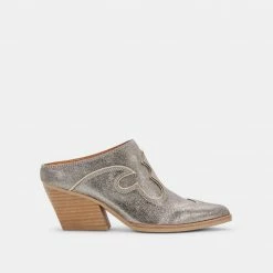 DOLCEVITA LARS MULES IN SILVER MULES & CLOGS