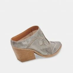 DOLCEVITA LARS MULES IN SILVER MULES & CLOGS
