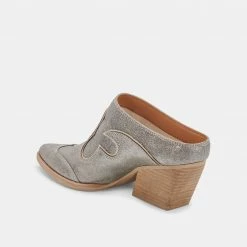 DOLCEVITA LARS MULES IN SILVER MULES & CLOGS