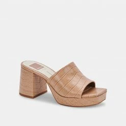DOLCEVITA MARSHA HEELS CAFE EMBOSSED STELLA SANDALS