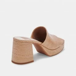 DOLCEVITA MARSHA HEELS CAFE EMBOSSED STELLA SANDALS