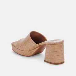 DOLCEVITA MARSHA HEELS CAFE EMBOSSED STELLA SANDALS
