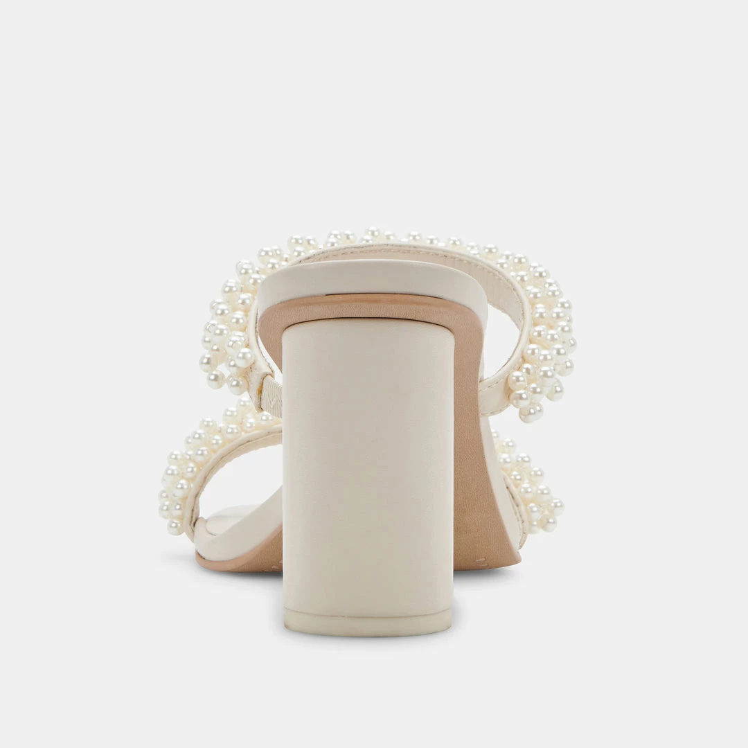DOLCEVITA NOEL HEELS VANILLA PEARLS SANDALS