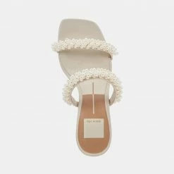 DOLCEVITA NOEL HEELS VANILLA PEARLS SANDALS