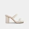 DOLCEVITA NOEL HEELS VANILLA PEARLS SANDALS