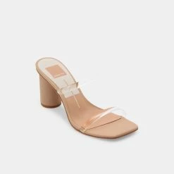 DOLCEVITA SANDALS NOLES HEELS NUDE CRYSTAL