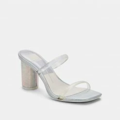 DOLCEVITA SANDALS NOLES PRIDE HEELS CRYSTAL VINYL