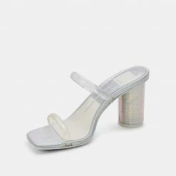 DOLCEVITA SANDALS NOLES PRIDE HEELS CRYSTAL VINYL