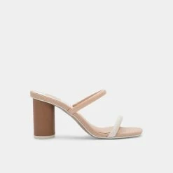 DOLCEVITA NOLES WIDE HEELS NATURAL WHITE STELLA SALE