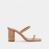 DOLCEVITA NOLES HEELS NATURAL CORK SANDALS