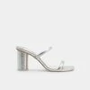 DOLCEVITA NOLES HEELS SILVER SANDALS