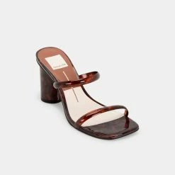 DOLCEVITA NOLES HEELS TORTOISE SANDALS