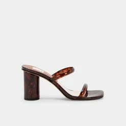DOLCEVITA NOLES HEELS TORTOISE SANDALS