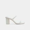 DOLCEVITA SANDALS NOLES HEELS WHITE LEATHER