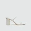 DOLCEVITA NOLES WIDE HEELS WHITE LEATHER