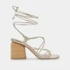 DOLCEVITA SANDALS NYRA HEELS LT GOLD STELLA