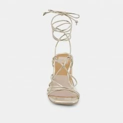 DOLCEVITA SANDALS NYRA HEELS LT GOLD STELLA