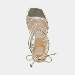 DOLCEVITA SANDALS NYRA HEELS LT GOLD STELLA