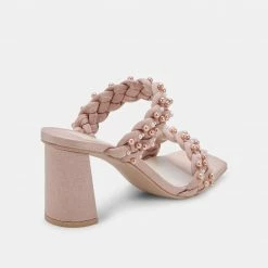DOLCEVITA PAILY PEARLS HEELS BLUSH MULTI PEARLS SANDALS
