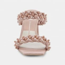 DOLCEVITA PAILY PEARLS HEELS BLUSH MULTI PEARLS SANDALS