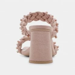 DOLCEVITA PAILY PEARLS HEELS BLUSH MULTI PEARLS SANDALS