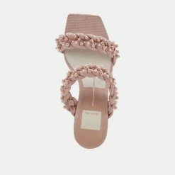 DOLCEVITA PAILY PEARLS HEELS BLUSH MULTI PEARLS SANDALS