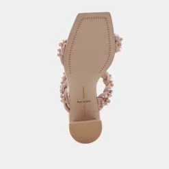 DOLCEVITA PAILY PEARLS HEELS BLUSH MULTI PEARLS SANDALS