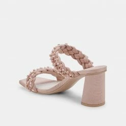 DOLCEVITA PAILY PEARLS HEELS BLUSH MULTI PEARLS SANDALS