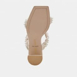 DOLCEVITA PAILY PEARLS WIDE HEELS VANILLA PEARLS