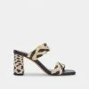 DOLCEVITA PAILY RAFFIA HEELS BLACK NATURAL RAFFIA
