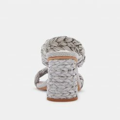 DOLCEVITA SALE PAILY RAFFIA WIDES LIGHT GREY RAFFIA